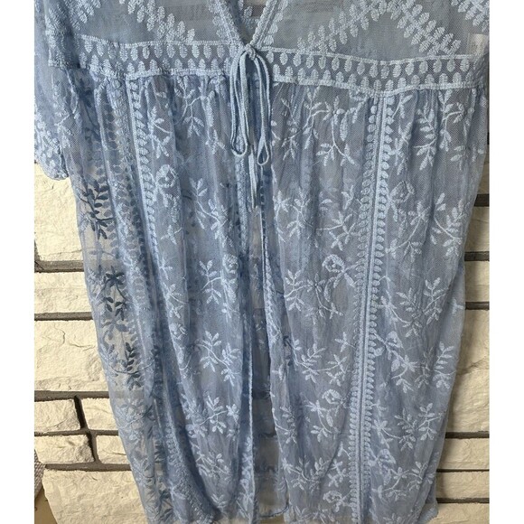 Davi & Dani Printed Long Sleeve Loose Kimono Sz Small Boho Chic Versatile Layer - Picture 5 of 8